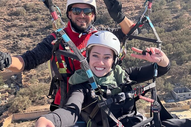 Sunset Paragliding in Agafay – Tandem Flight from Marrakech” - Tea after landing, with time to slow down
