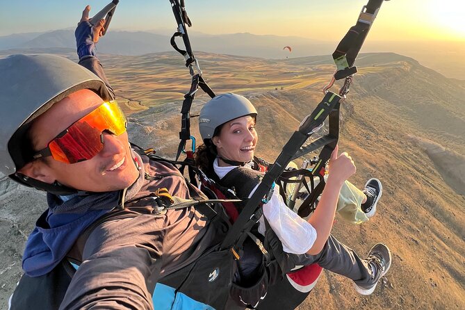 Sunset Paragliding in Agafay – Tandem Flight from Marrakech” - The launch and climb above Agafay