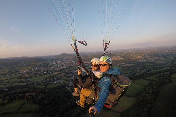 Tandem Paragliding Experience in the Brecon Beacons - Taking off above the Brecon Beacons