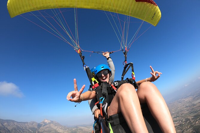 Tandem Paragliding Flight in Alicante and Santa Pola - Taking off from Agost above the Alicante coast