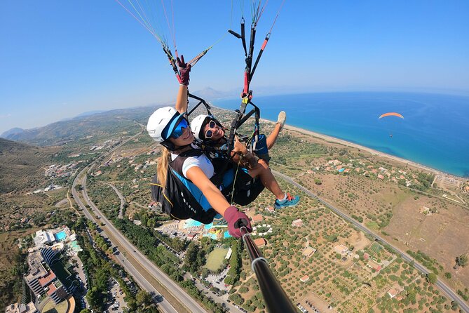Tandem Paragliding Flight in Cefalù - The Cefalù Coast From the Air