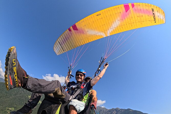 Tandem Paragliding Flight in Dorf Tirol, Merano - From Haslachstrasse to the takeoff point