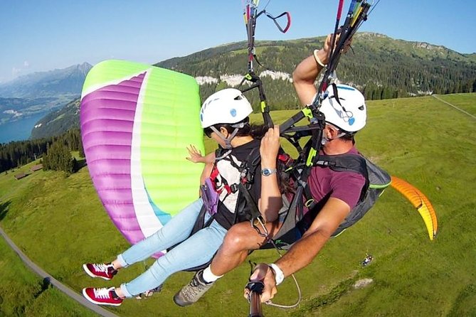 Tandem Paragliding Flight in Lombardy - Taking Off Near Caprino