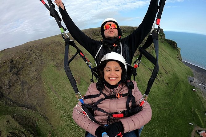 Tandem Paragliding Flights from Vik - Who will enjoy this most