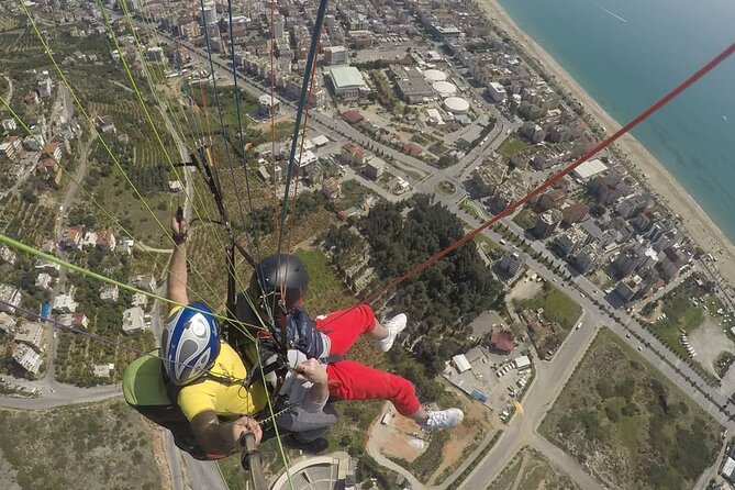 Tandem Paragliding from Antalya to Alanya - Taking off above Alanya’s coast