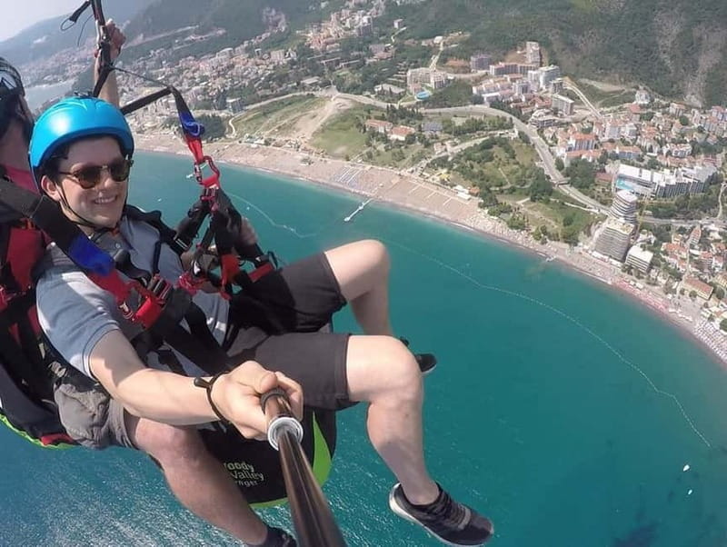 Tandem Paragliding in Budva with Expert Pilots/All-inclusive - GoPro footage and what is included in the price