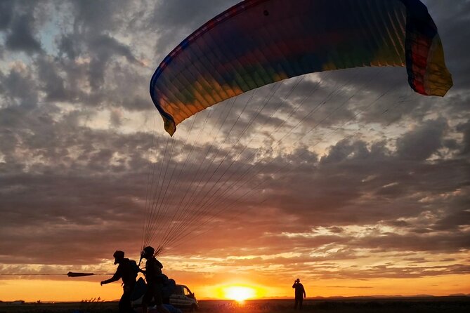 Tandem Paragliding over the Rugged Lava Fields at Blue Mountains - Flying above Iceland’s black lava fields
