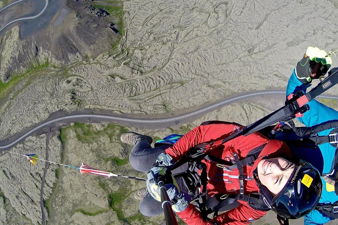 Tandem Paragliding over the Rugged Lava Fields at Blue Mountains - From Blafjallavegur 1 to the launch point