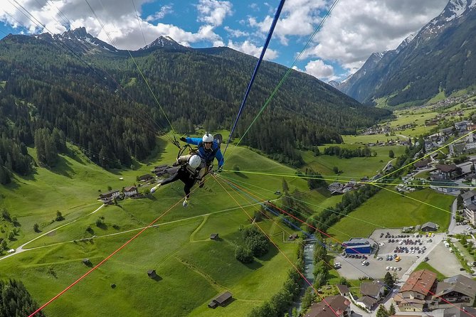 Tandem Paragliding Tirol, Austria - Riding the Elfer cable car uphill