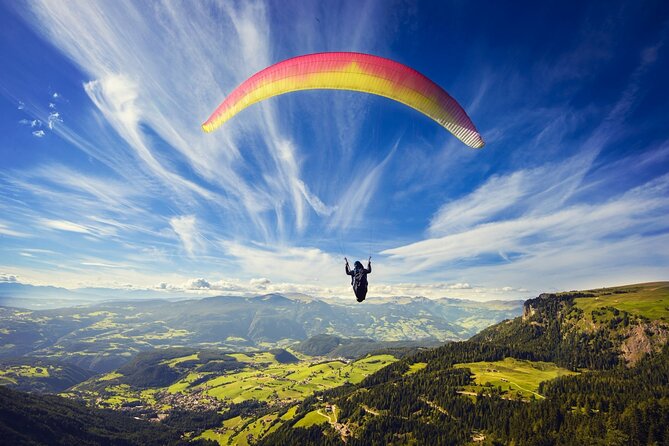 Tandem Paragliding Tour in Alanya with Roundtrip Transfer - The launch, the harness, and the landing