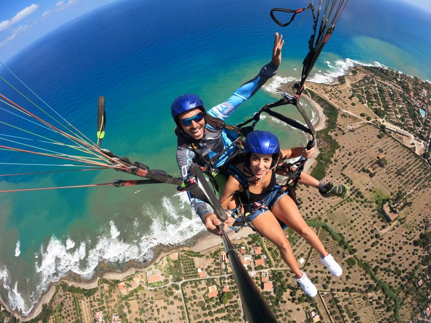 Taormina: Paragliding Tour with Instructor and GoPro Video - Taking off above Taormina’s rocky coast