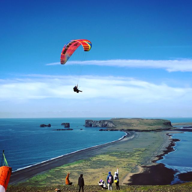 Vík: Paragliding Tandem Flight - Leaving Vík by SUV for the launch area