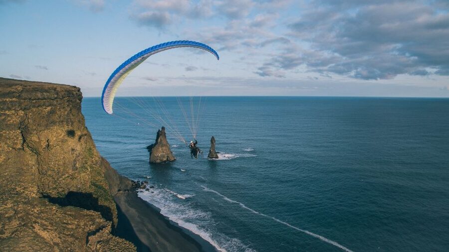 Vík: Paragliding Tandem Flight - What you see from above Vík