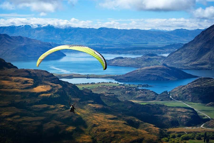 Wanaka: Tandem Paragliding Experience - Taking off beneath Treble Cone