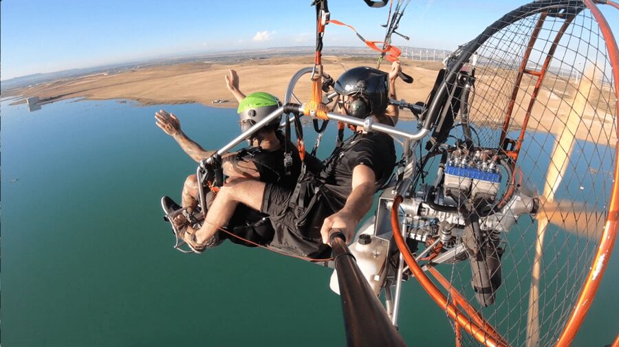 Zaragoza: Aragonese Paragliding Experience - Taking off above Aragon